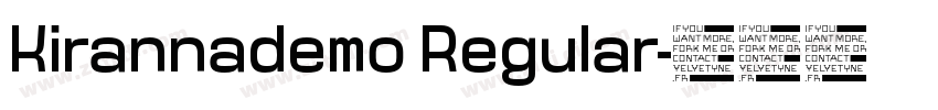 Kirannademo Regular字体转换